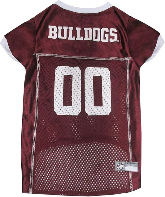 Pets First NCAA College Mississippi State Bulldogs Mesh Jersey for DOGS & CATS, Medium. Licensed Dog Jersey with your Favorite Football/Basketball College Team