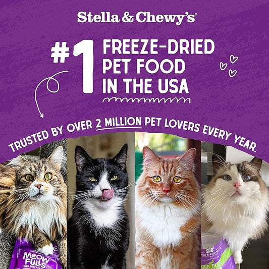 Stella & Chewy's Freeze-Dried Raw Cat Dinner Morsels - Premium Chicken Recipe with 98% Cage-Free Meat & Organs - Natural Grain-Free Cat & Kitten Food - Made in USA - 1 oz (Pack of 6)