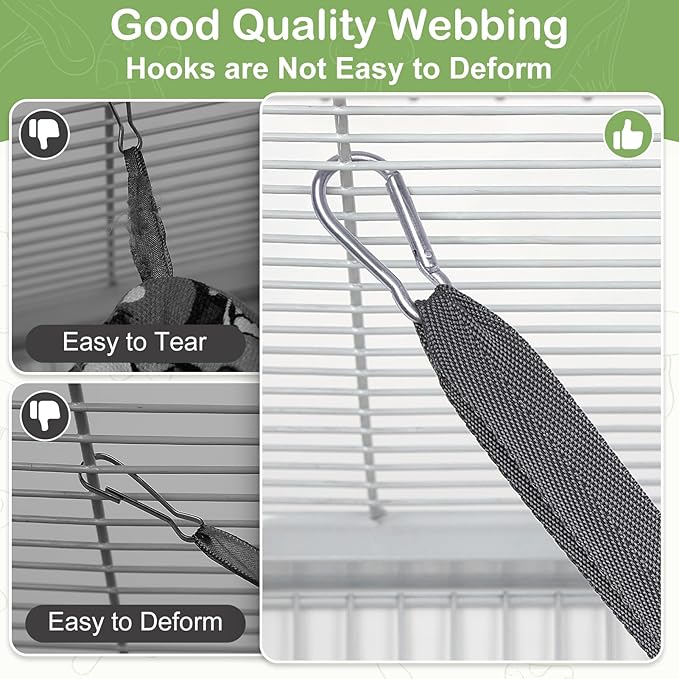 Ferret Hammock 8 Pack Guinea Pig Hammock Washable Rat Chinchilla Hammock Hamster Cage Accessories Cozy Ferret Bed Toys for Small Animals Pet Sugar Glider