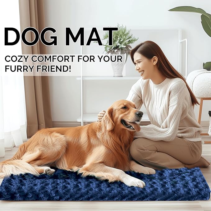 Dog Bed Mat - Comfortable Kennel Pad, Multi-Purpose Crate Bed for Dogs & Cats, Soft Support