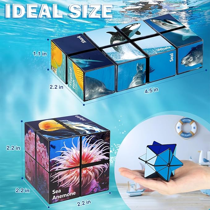 Star Cube Magic Cube Set, 2 in 1 Yoshimoto Cube for Kids and Adults, Toys for Boys and Girls Ages 8-12