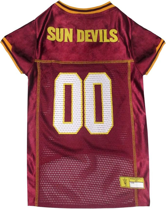 Pets First NCAA College Arizona State Sun Devils Mesh Jersey for DOGS & CATS, XX-Large. Licensed Dog Jersey with your Favorite Football/Basketball College Team