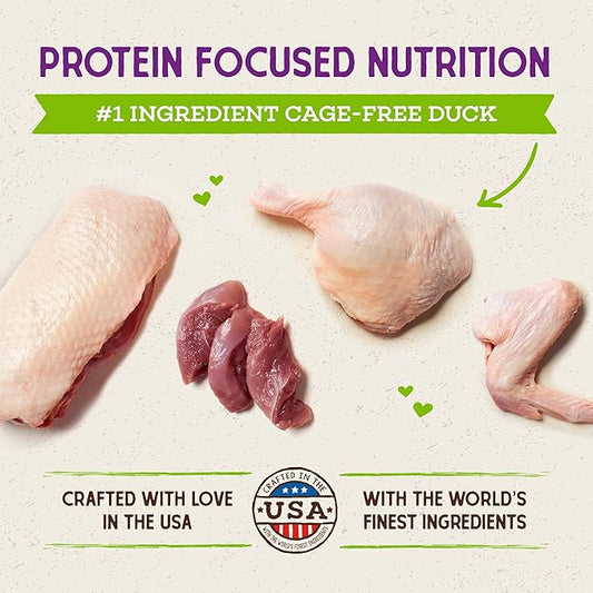 Stella & Chewy's Raw Coated Cat Food - High Protein, Grain-Free Kibble with Cage-Free Duck - Premium Digestive Support with Probiotics - Natural Small Kibble - Perfect For Picky Eaters - 2.5 lb Bag