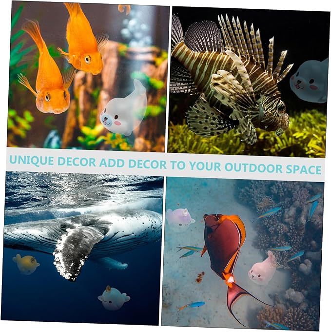 DOITOOL Aquarium Underwater Seal Adornments 7pcs Fish Tank Decor Vivid Mini Bonsai Landscape