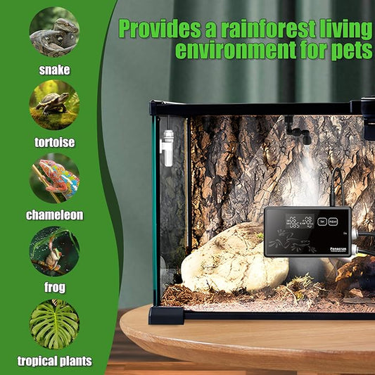 Fenocran Automatic Reptile Mister System, Reptile Humidifiers Smart Misting System