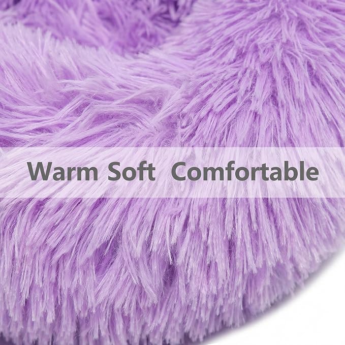Guinea Pig Bed 11.8 Inch for Small Animal，Washable Small Animal Beds，Hideout Soft & Comfortable Donut Bed for Dwarf Rabbits/Hamster/Hedgehog/Ferrets,Purple