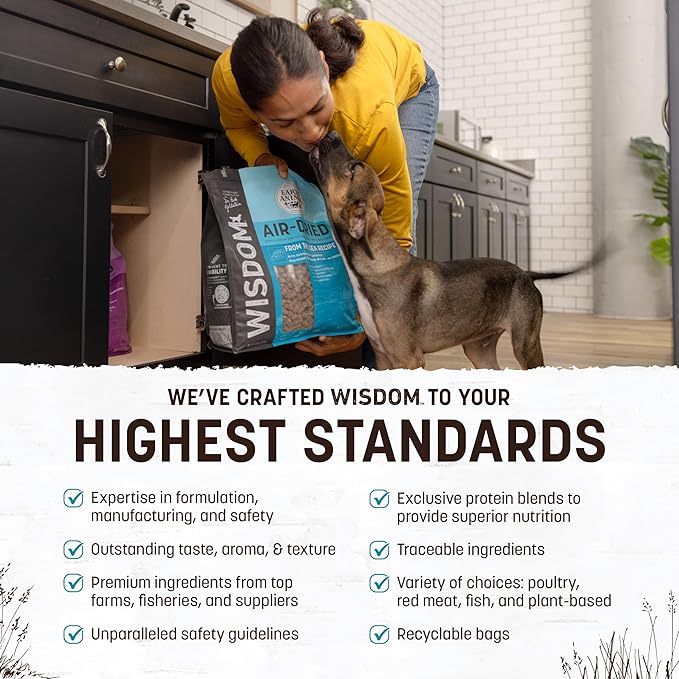 Earth Animal Wisdom Air Dried Dog Food - from the Sea Recipe Premium Natural Dry Dog Food for All Breeds & Ages - 2 Lbs Bag