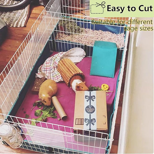 Pet Cage Liner Protection, Rabbit Cage Plastic Panels, 12 PCS Cage Urine Guard for Rabbit, Guinea Pig, Hamster, Hedgehog, Chinchilla, Ferret, Bunny - Transparent, 11.8"x7.9"