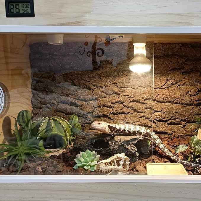 AWXZOM Reptile hideouts Come with Dinosaur Skull Hideout, Resin Cactus Desert Aquarium Tank Habitat Accessories for Bearded Dragon Chameleon Leopard Gecko Snake Fish (Ball Cactus)