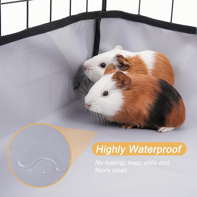 Guinea Pig Cage Liner Tarp Bottom Waterproof and Washable Base Also for Rabbits, Bunny, Chinchesillas, Hedgehog, Ferrets and Other Small Animals(36x48 inches)