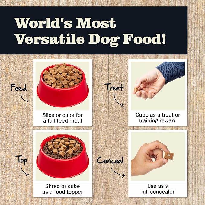 Redbarn Pet Products All-Natural Premium Rolled Dog Food, Beef Recipe - Soft Semi-Moist Wet Formula for High Protein Diet, Training Rewards, & Treat Pill Concealer - 4 lb, 1 Count (Pack of 2)