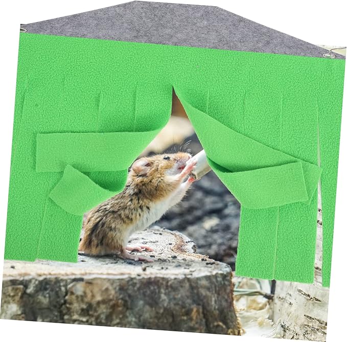 BESTonZON Pet Hammock Tent for Hamsters Rabbit Rats Small Animal Hideout Fun Exercises and Dental Care Function Corner House Tent Hideaway Shelter Toy