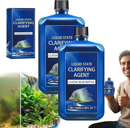 Fast-Acting Aquarium Water Clarifier, Powerful Freshwater Aquarium Water Purification Clarifier, Clears Cloudy Fish Tank, Liquid State Clarifying Agent, for Freshwater