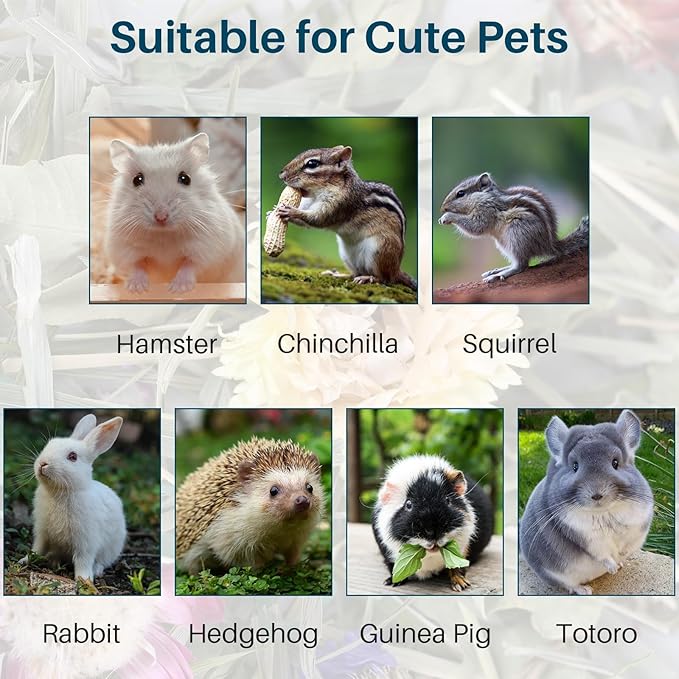 Sukh 150G Hamster Bedding - Flowers & Herbs Odor Control Dwarf Gerbil Robo Katy Habitat Decor Hamster Forage Gerbils Mice Lemmings Degus or Other Small-Sized Pets