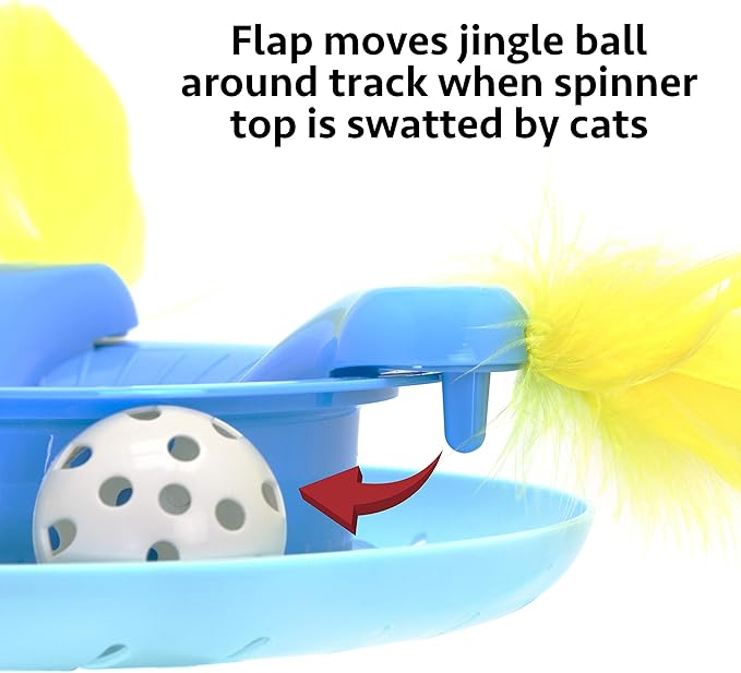 Kitty City Swat Track Cat Toy, 3 Toys in 1 Cat Toy, Cat Ball Track with Feathers