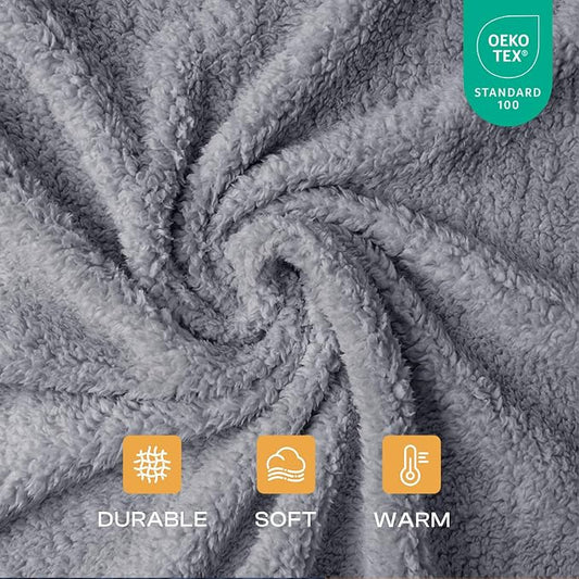 1 Pack 3 Calming Blankets Fluffy Premium Fleece Pet Blanket Soft Sherpa Throw for Dog Puppy Cat Beige/Pink/Grey Small (23" x16")