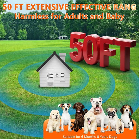 Anti Barking Device For Dogs, Bark Box, 3 Modes Dog Barking Deterrent Devices, 2026 Anti Bark Device For Dogs, Weatherproof 50 Ft Barking Dog Silencer, A Safe And Effective Anti Barking Device (Black)