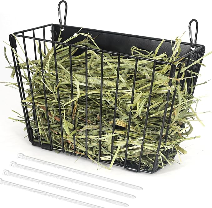 X Large Rabbit Hay Feeder Guinea Pig Hay Feeder Metal Frame Bunny Hay Holder Guinea Pig Hay Holder for Bunny, Guinea Pigs, Chinchillas, Small Animals (1 Pack)