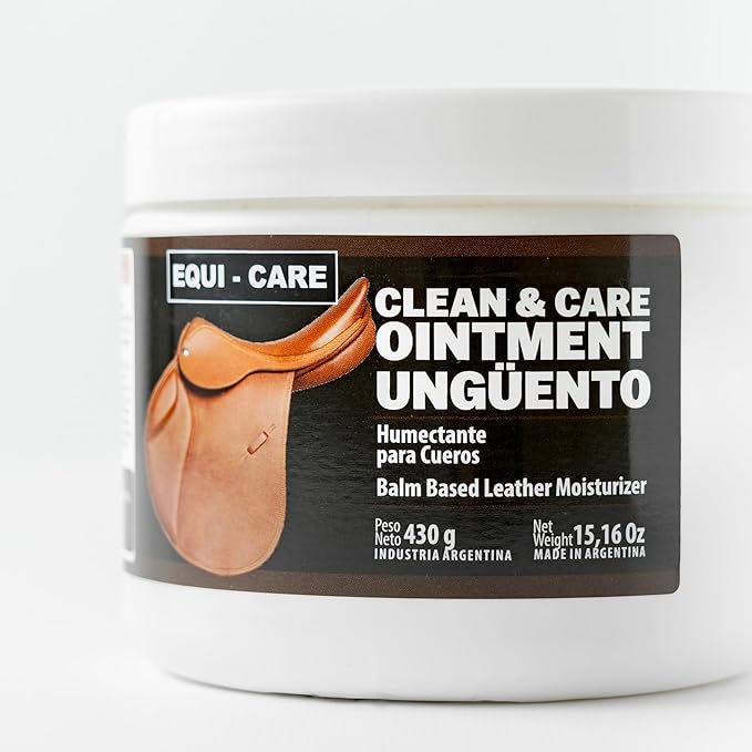 EQUI - CARE: Clean & Care Ointment. Tallow and Beeswax, Deeply Moisturize and Condition Your Leather tack and Equipment. Nourishing Ointment Keeps Leather Soft, Supple and Resistant to wear and Tear.