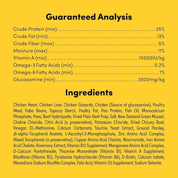 Raw Freeze Dried Dog Food RawMix50 Premium Cage-Free Chicken Recipe, Protein Rich, Includes Kibble, Non-GMO, No Wheat or Corn, 4 lbs