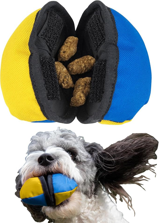 Tug-E-Nuff The Clam | Compact Dog Treat Dispenser Toy with Clever Opening Mechanism | Ideal for Interactive Dog Training | Pocket-Friendly and Size 4.5 inches