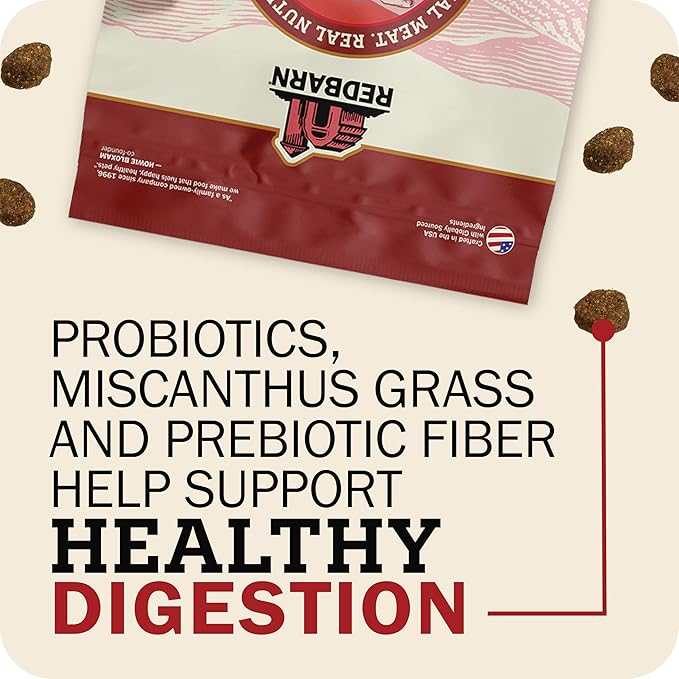 Redbarn Grain-Free Puppy Dry Dog Food Kibble 22 lbs - Beef & Lamb Recipe with DHA, EPA, Probiotics for Brain Development, Digestive Health, Skin & Coat Support, Made in USA