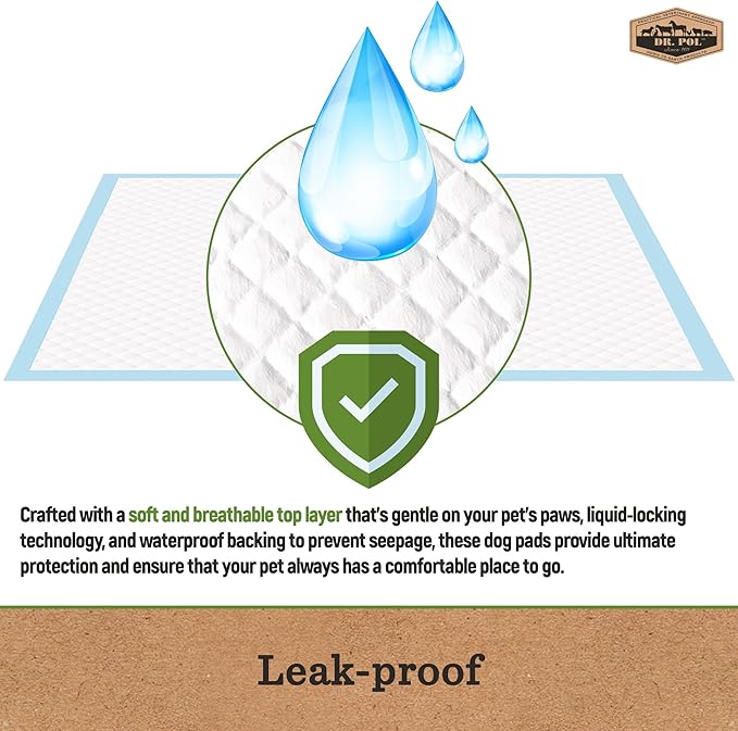 Dr. Pol Puppy Training Pads - X-Large Scented Pee Pads for Dogs with Ultra Absorbent Quick Dry Gel, 28 x 30, 50 Count