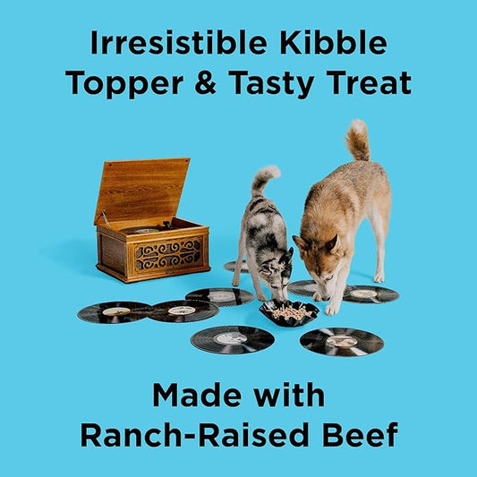 BIXBI Liberty Freeze Dried Dog Food Topper + Dog Treat, Beef Recipe, 4.5 oz - 98% Meat and Organs, No Fillers - Pantry-Friendly Raw Treat or Food Topper - USA Made in Small Batches