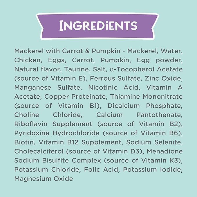 LOVE, NALA - Natural Adult Cat Wet Food - Mackerel with Carrot & Pumpkin Pate Recipe - 2.8 oz, Pack of 24 Cans - Grain-Free, Non-GMO, No Gums, No Carrageenan