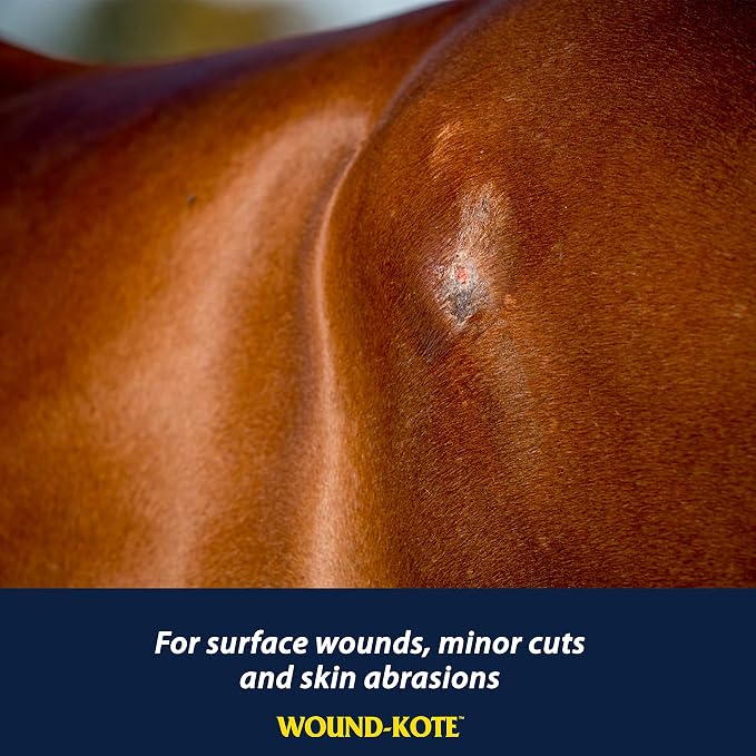 Farnam Wound-Kote Blue Lotion Spray Horse Wound Care, Antiseptic Spray for Dogs and Horses, Minor Wounds, Cuts and Sores, 7 Oz.