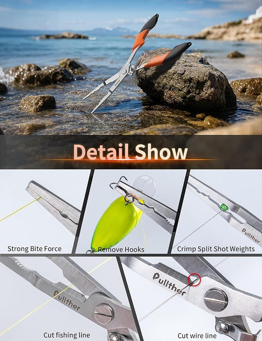 Fishing Gear,Hook Remover Fishing Pliers,Stainless Steel Fishing Tools,Multitool for Saltwater