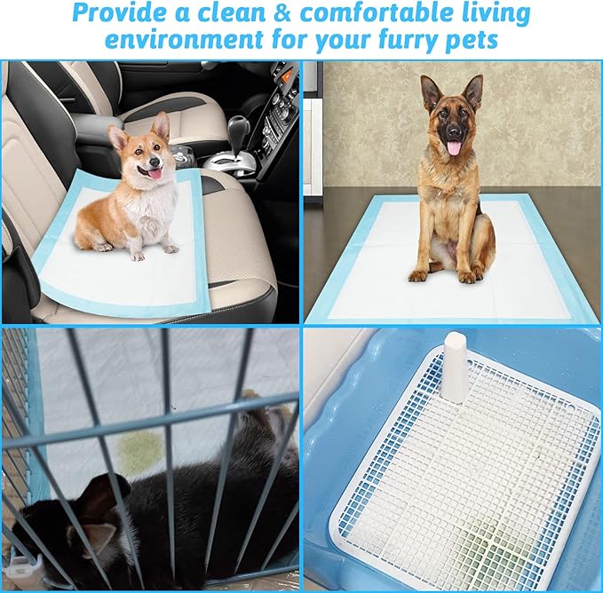 Fhiny Pee Pads for Dogs, 24" x 36" 20 PCS Extra Large Disposable Puppy Pads Leak-Proof Super Absorbent Potty Training Pad with Quick-Dry Surface for Cats Kittens Dogs or Other House Training Pets