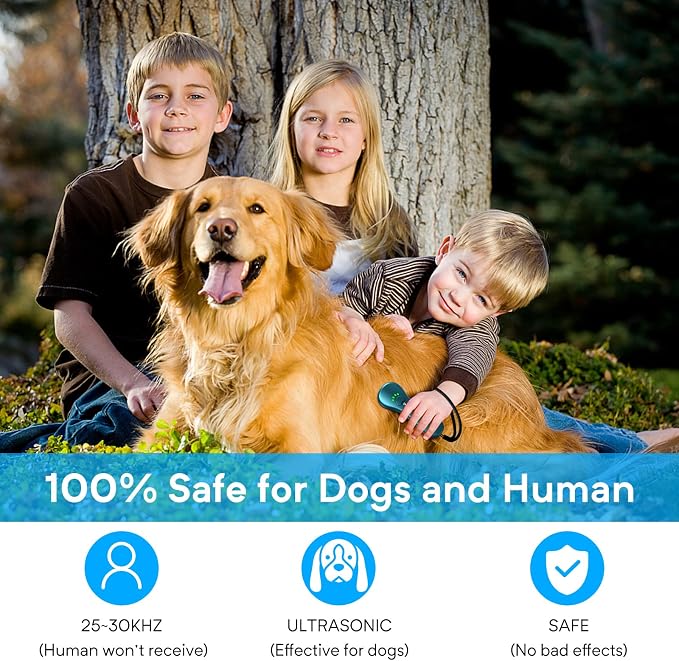 New Anti Barking Device,Dog Barking Control Devices,Rechargeable Ultrasonic Dog Bark Deterrent up to 16.4 Ft Effective Control Range Safe for Human & Dogs Portable Indoor & Outdoor(Green)
