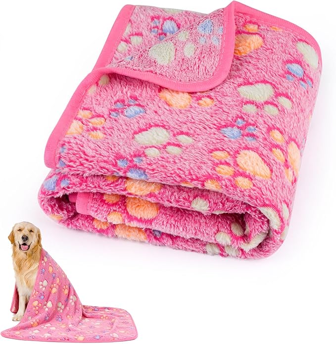 Dog Blankets for Medium Dogs, Cat, Premium Soft Dog Blankets for Small Dog Washable, Puppy Blanket Dogs Essentials for Puppies (1, 42 x 30) (1, Pink, 41" x 30")
