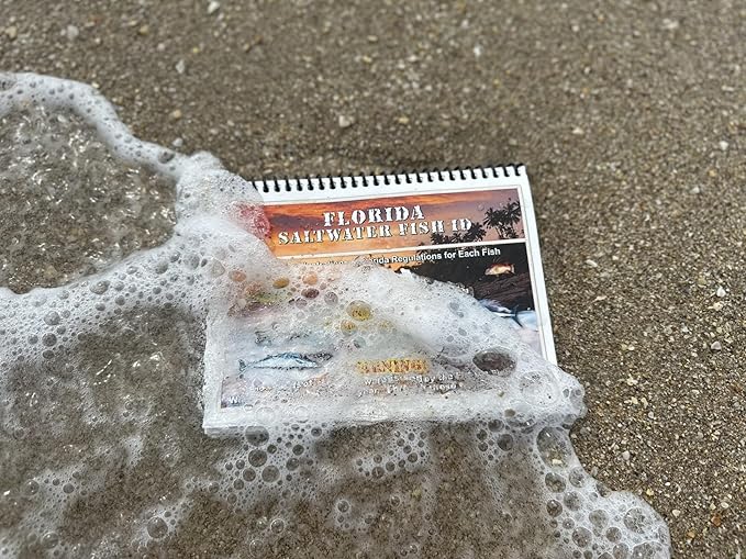 Florida Saltwater Fish Identification Book with FWC Rules, Regulations, Limits, and Sizes with 90+ Marine and Shark Photographs, Waterproof Fishing Guide, Angler and Fishermen Booklet