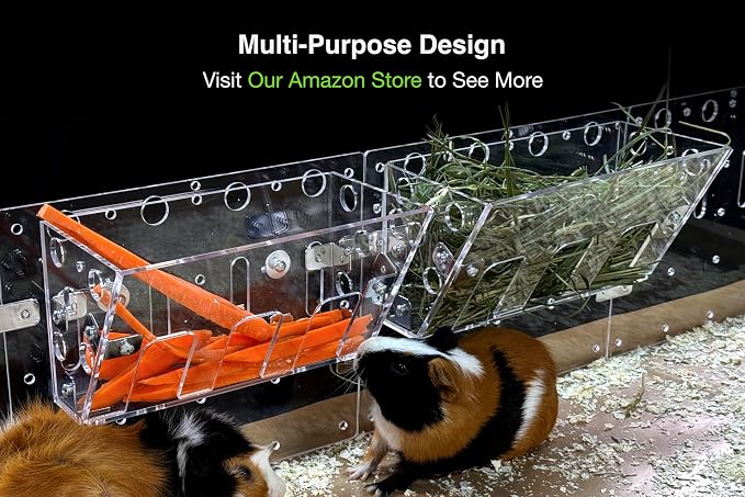 GuineaLoft™ Hay Feeder - The Ultimate Hay Feeder for Small Pets Like Guinea Pigs, Rabbits and Chinchillas. Designed & Made by Seasoned Owners Who Tried Everything Out There - Guinea Loft Exclusive