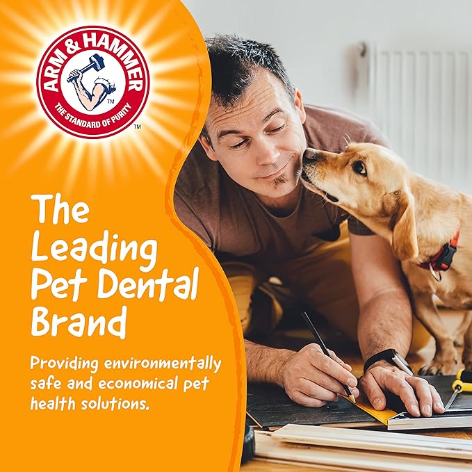 Arm & Hammer for Pets Chew Tools Collection, Wood Blend Hammer Chew Toy for Dogs, Compressed Wood with Baking Soda, Safer & Durable Alternative to Chewing Sticks, 7 Inch