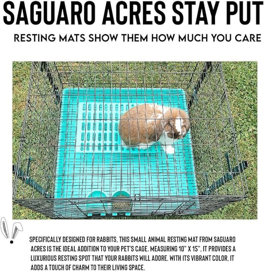 Saguaro Acres Rabbit and Small Animal Cage Resting Mat for Wire Floored Cages (Teal)