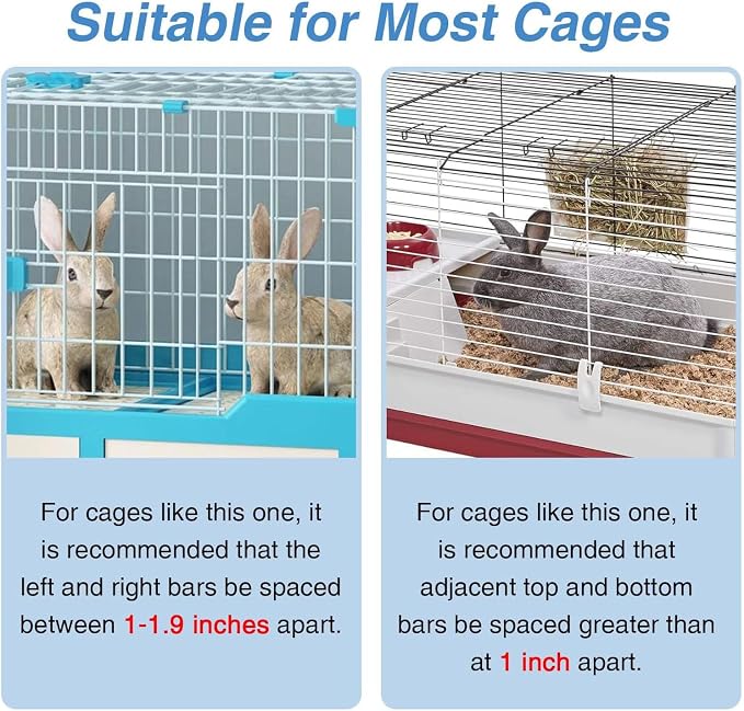 kathson Rabbit Water Dispenser for Cage 17 Oz Hanging Guinea Pig Water Bottle No Drip Gravity Automatic Bunny Water Bottle No Leak Small Animal Water Bottle for Chinchilla Ferret Hamster（White）