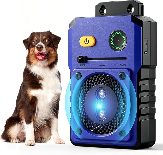 Anti Barking Device for Dogs, 3 Modes Ultrasonic Dog Bark Deterrent with 50FT Long Range, Type-C Rechargeable Bark Box, IP65 Waterproof No More Barking Control Device for Indoor Outdoor Training
