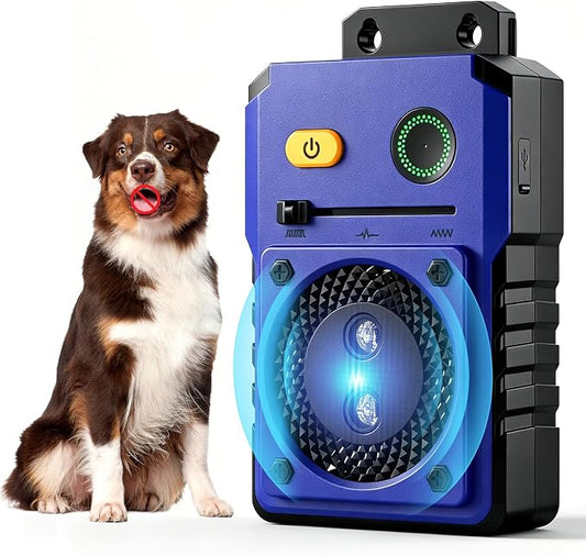 Anti Barking Device for Dogs, 3 Modes Ultrasonic Dog Bark Deterrent with 50FT Long Range, Type-C Rechargeable Bark Box, IP65 Waterproof No More Barking Control Device for Indoor Outdoor Training