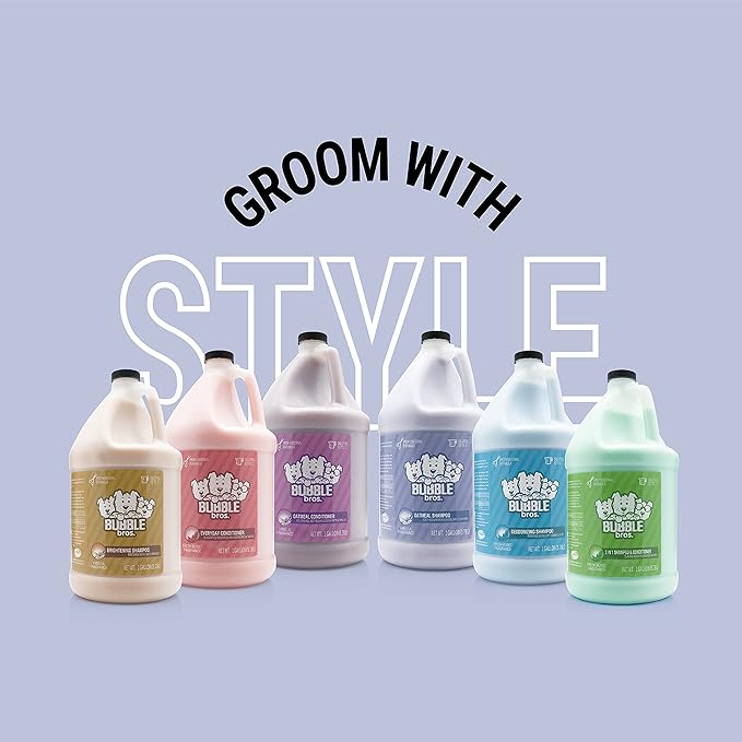 Bubble Bros. Oatmeal Dog Conditioner, 1 Gallon - Naturally Derived Ingredients, Moisturizes and Conditions the Skin and Coat of Your Pets, Loosens Mats and Tangles in the Hair, Soothes Dry Itchy Skin