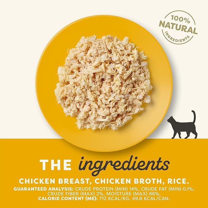 Applaws Natural Wet Cat Food, 24 Count, Limited Ingredient Canned Wet Cat Food, Chicken Breast in Broth, 2.47oz Cans