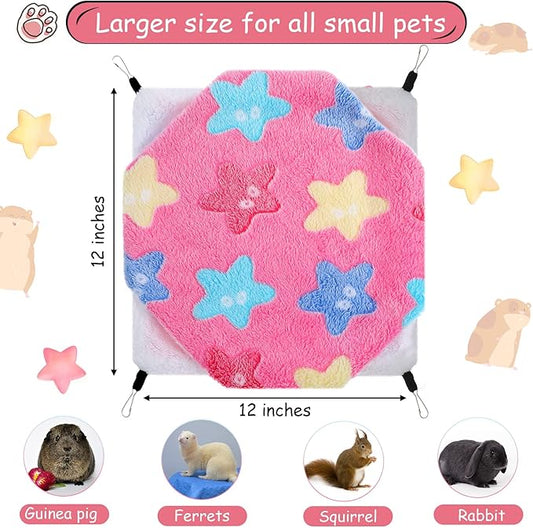 BOAO 2 Pcs Guinea Pig Rat Hammock Guinea Pig Hamster Ferret Hanging Hammock Pig Accessories for Small Animals Chinchilla Parrot Sugar Glider Ferret Squirrel