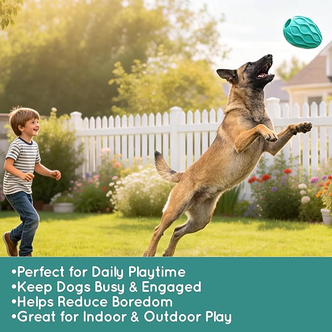 Dog Toys for Aggressive Chewers Durable Interactive Dog Chew Toys Tough Indestructible Treat Dispensing Cognitive Toys Mental Enrichment Puzzle Feeder Boredom Buster Anxiety Relief (Blue)