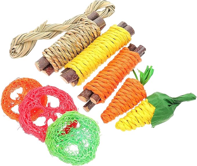 Small Pet Teeth Cleaning Chew for Hamsters Rabbits Guinea Pigs Indoor Fun Dental Care Accessories for Healthy Teeth and Engaging Play