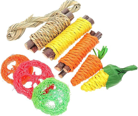 Small Pet Teeth Cleaning Chew for Hamsters Rabbits Guinea Pigs Indoor Fun Dental Care Accessories for Healthy Teeth and Engaging Play