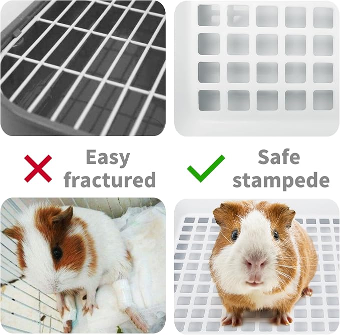Generic Guinea Pig Toilet, Small Animal Potty Trainer Corner, Square Rat Litter Bedding Box with Small Broom, Dustpan, Small Pet Litter Toilet for Guinea Pigs, Chinchilla, Ferret,Galesaur…