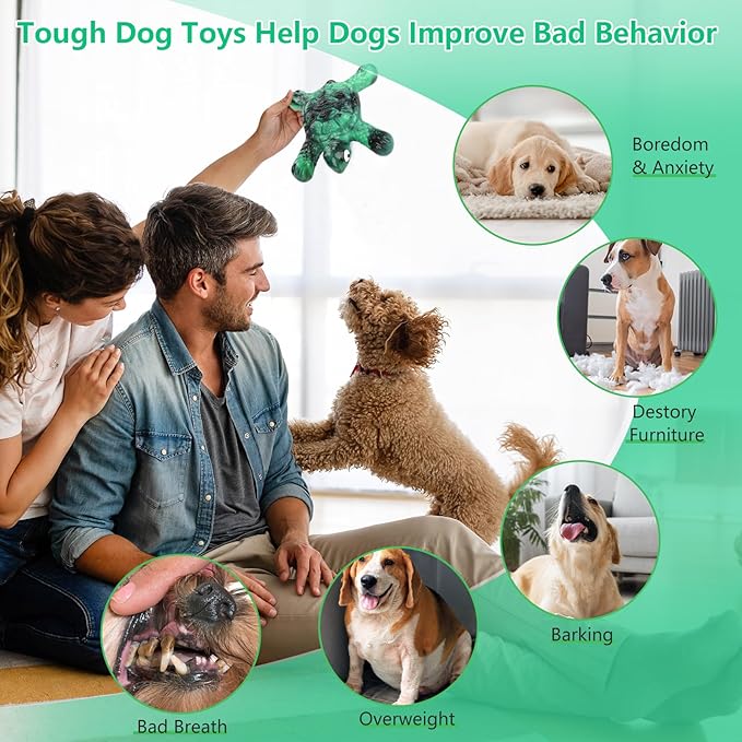 Letsmeet Heavy Duty Nylon Dog Bone Chew Toys - Real Bacon Flavor, Long-Lasting for Aggressive Chewers & Large Breeds