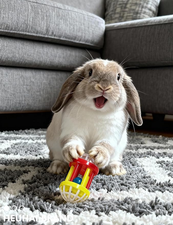 10-Pack Indoor Rabbit Toys for Bunnies and Rabbits, Leap for Joy (1.5'' - 2.2'')